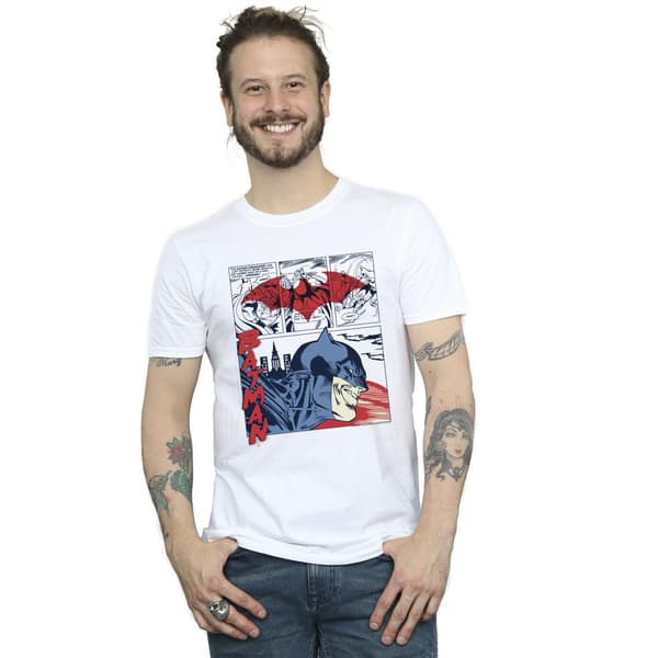 DC Comics Herr Batman Seriestrip T-shirt S Vit White S