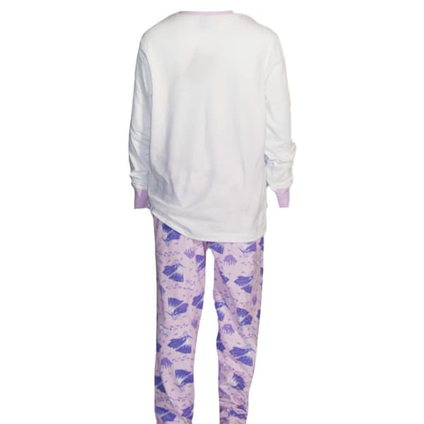 Disney Flickor Elsa & Olaf Lång Pyjamas Set (2-pack) 7-8 År White/Purple 7-8 Years