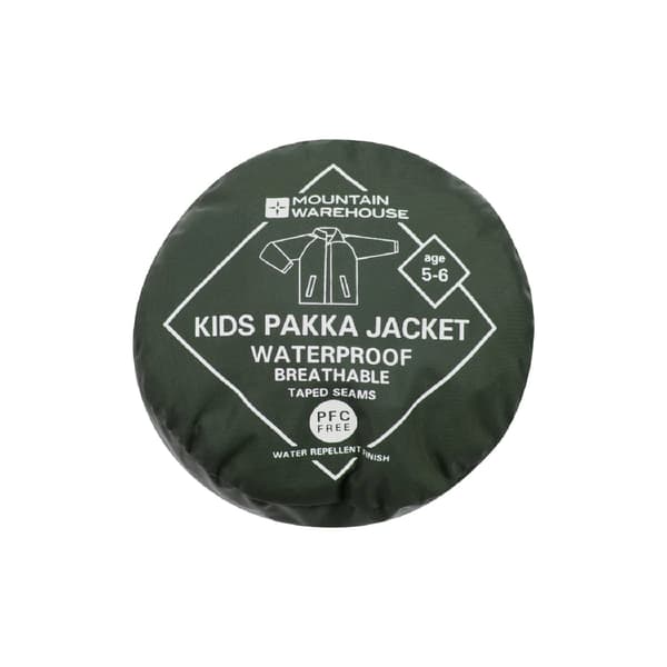 Mountain Warehouse Barn/Barn Pakka II Vattentät Jacka 5- Khaki Green 5-6 Years