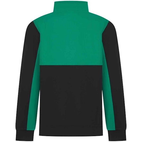 Finden & Hales Barn/Barn Quarter Zip Träningsjacka 9-10 År Black/Emerald 9-10 Years