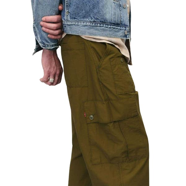 Levis Herr Parachute Mid Rise Straight Leg Cargo Byxor 30S D Dark Olive 30S