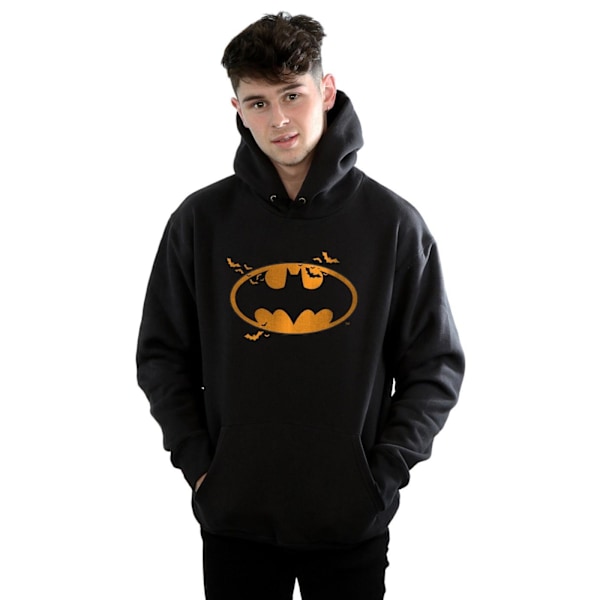 DC Comics Herr Batman Halloween Logo Hoodie XL Svart Black XL