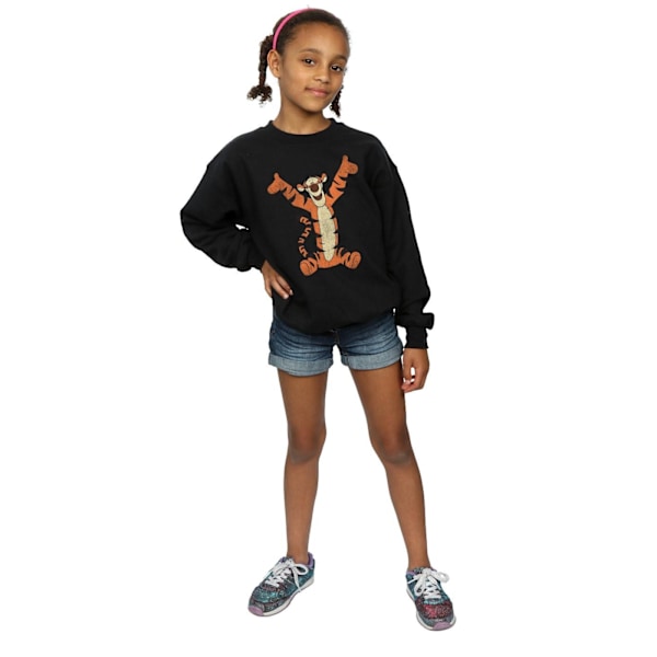 Winnie the Pooh Flickor Klassisk Tigger Sweatshirt 9-11 År Svart Black 9-11 Years