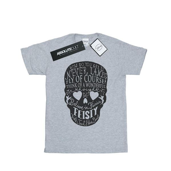 Disney Boys Tinker Bell Skull T-Shirt 7-8 år Sports Grey Sports Grey 7-8 Years