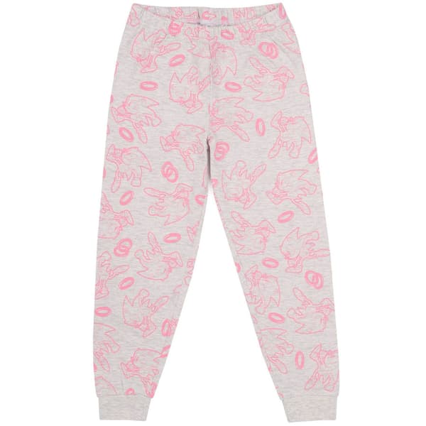 Sonic The Hedgehog Pyjamas för flickor 9-10 år Rosa/Grå Pink/Grey 9-10 Years
