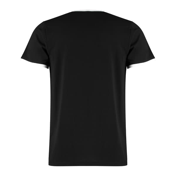 Kustom Kit Herr Ringer T-shirt S Svart/Vit Black/White S