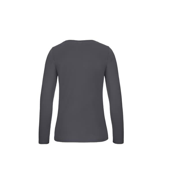 B&C Dam/Kvinnor #E150 Långärmad T-shirt S Mörkgrå Dark Grey S