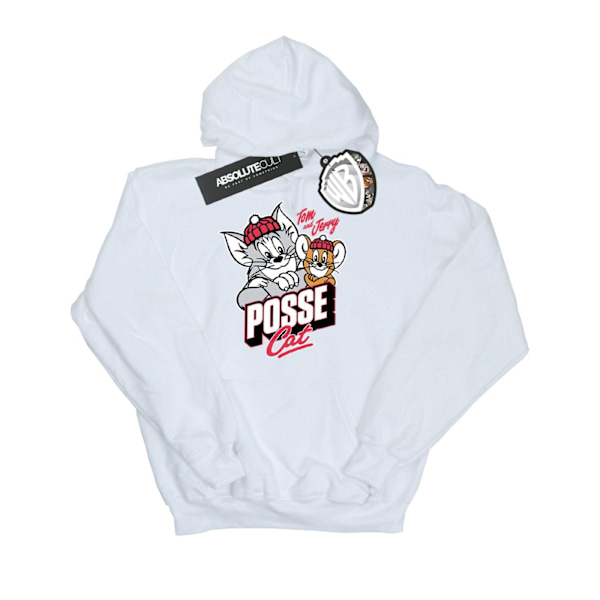 Tom And Jerry Girls Posse Katt Hoodie 5-6 År Vit White 5-6 Years