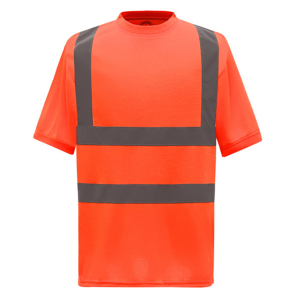 Yoko Unisex Adult Hi-Vis Safety Short-Sleeved T-Shirt 3XL Orange Orange 3XL