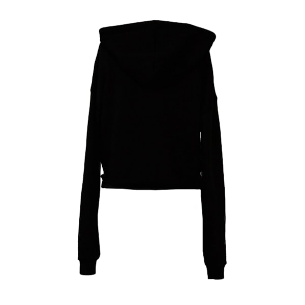 Bella + Canvas Dam/Damer Fleece Crop Hoodie L Svart Black L