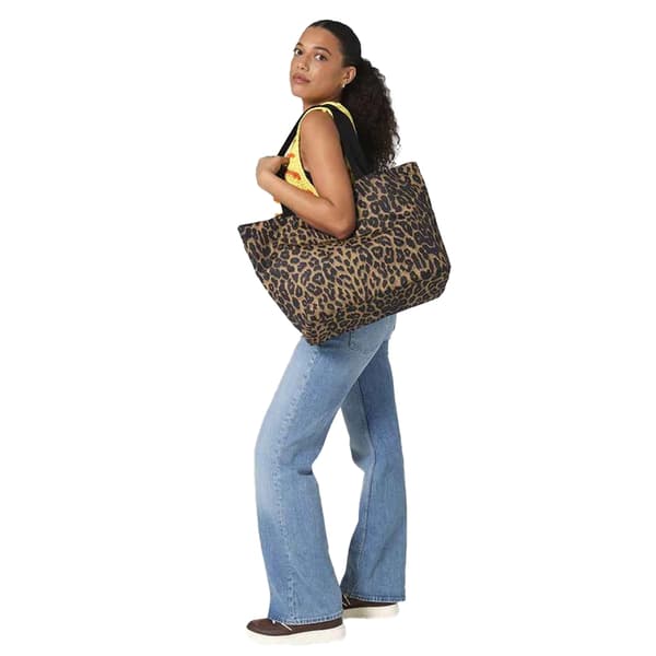 Bagbase Leopardmönstrad Tygväska En Storlek Brun/Svart Brown/Black One Size