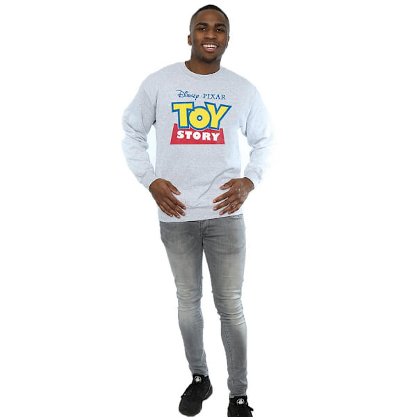 Toy Story Herr Sweatshirt med logotyp 3XL Heather Grey Heather Grey 3XL