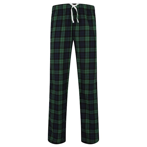 Skinnifit herr tartan lounge byxor L marinblå/grön rutig Navy/Green Check L