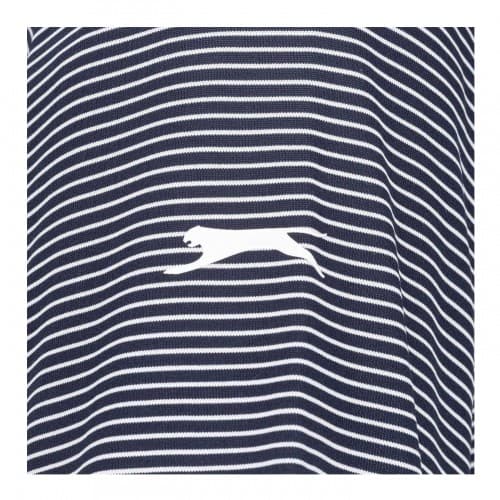 Slazenger Herr Micro-Stripe Golf Pikétröja XL Marinblå Navy XL