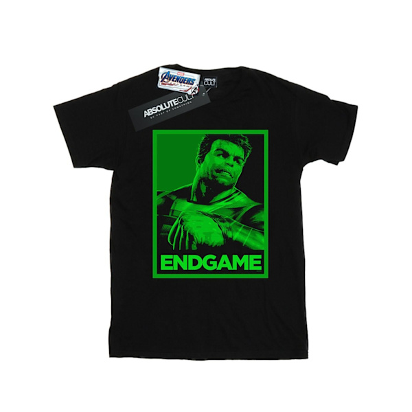 Marvel Girls Avengers Endgame Hulk Poster Bomull T-shirt 9-11 år Black 9-11 Years