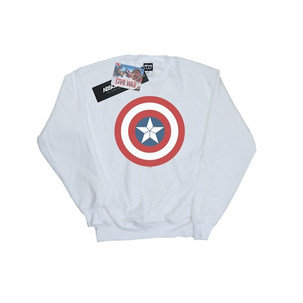 Marvel Girls Captain America Civil War Shield Sweatshirt 9-11 år White 9-11 Years