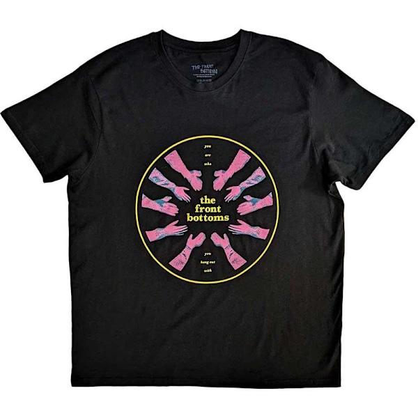 The Front Bottoms Unisex Vuxen Cirkel Händer T-Shirt XL Svart/Rosa Black/Pink XL