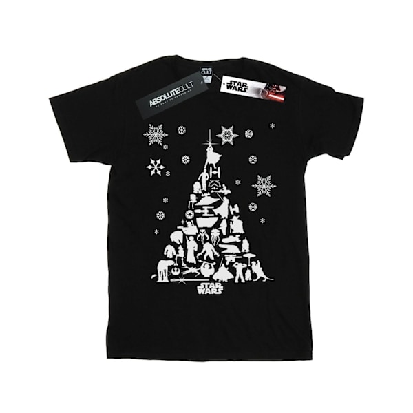 Star Wars Dam/Damer Julgran Bomull Boyfriend T-shirt Black S