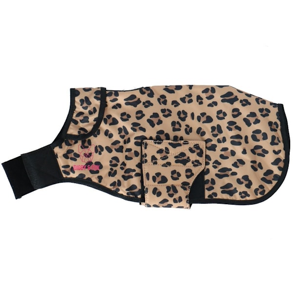 Digby & Fox Leopardmönstrad hundkappa M-9cm Brun/Svart Brown/Black M-9cm