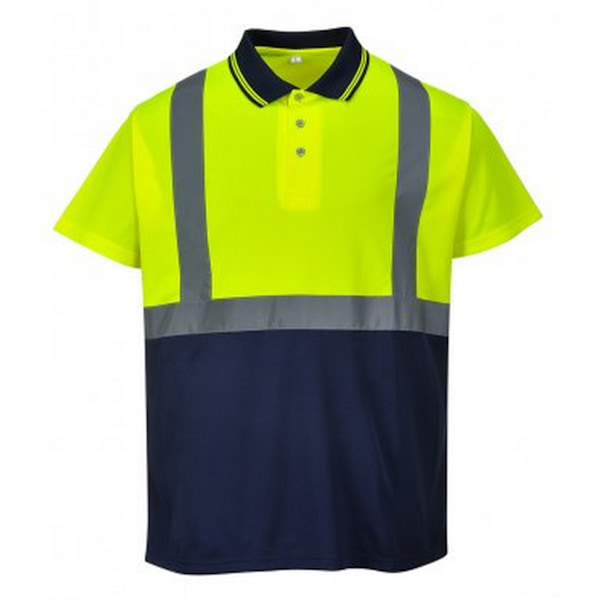 Portwest Hi-Vis Tvåfärgad Poloskjorta M Gul/Marinblå Yellow/Navy M