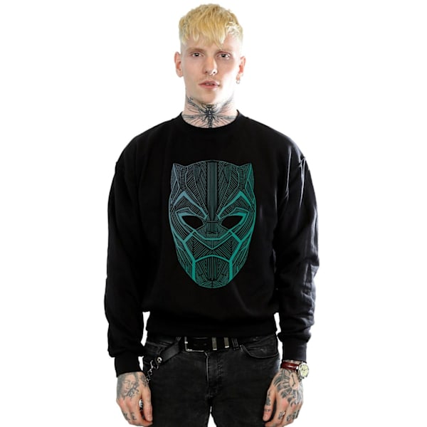 Marvel Herr Svart Panter Tribal Mask Sweatshirt XL Svart Black XL