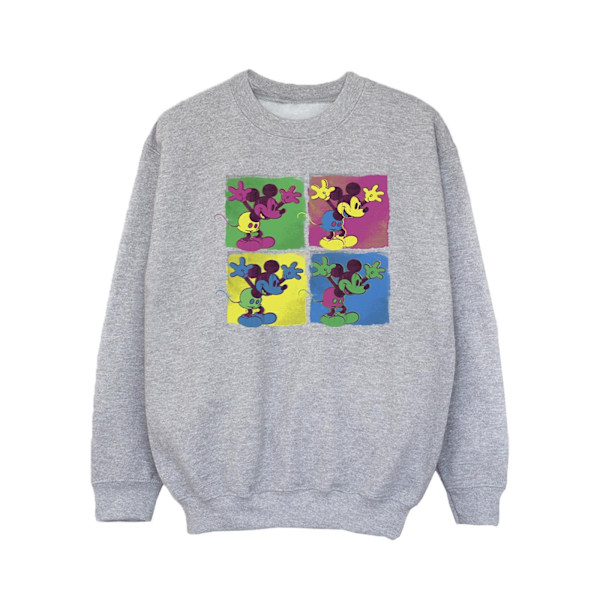 Disney Girls Mickey Mouse Pop Art Sweatshirt 7-8 år Sports G Sports Grey 7-8 Years