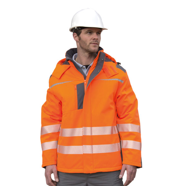 SAFE-GUARD by Result Unisex Adult Dynamic Softshell Coat L Fluo Fluorescent Orange L