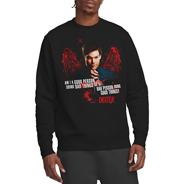 Dexter Unisex Vuxen Good Bad Sweatshirt M Svart Black M