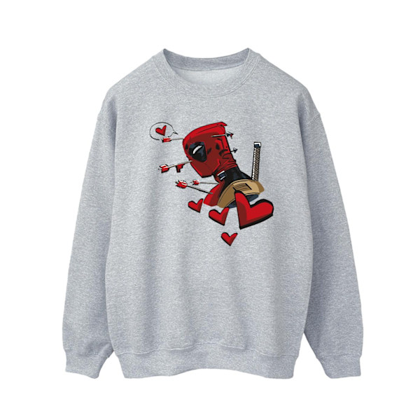 Marvel Deadpool Love Arrow Sweatshirt S Sports Grey för män Sports Grey S