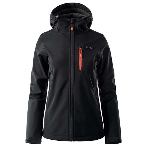Elbrus Dam/Damer Iver Softshell Vattentät Jacka L Svart/Spicy Orange/Asphalt Black/Spicy Orange/Asphalt L