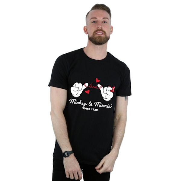 Disney Herr Mickey Mouse Love Hands T-shirt M Svart Black M