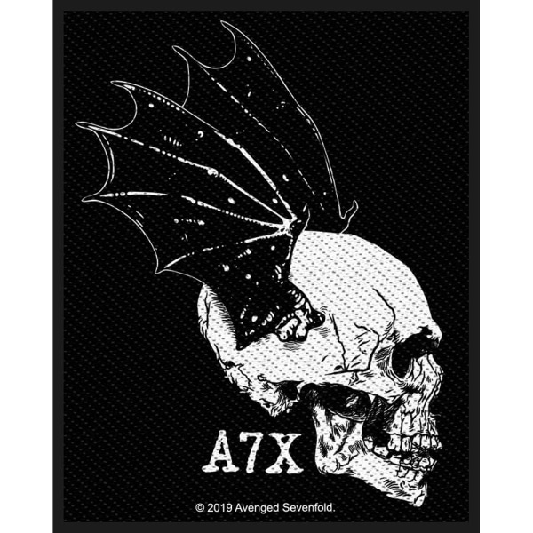 Avenged Sevenfold Skull Profile Patch One Size Svart/Vit Black/White One Size