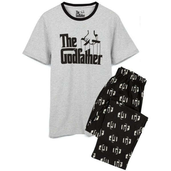 The Godfather Mens Logo Long Pyjama Set M Grey/Black Grey/Black M