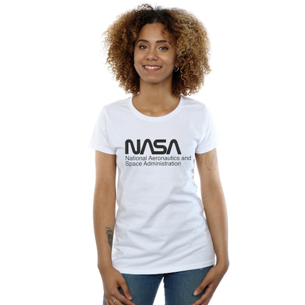 NASA Dam/Kvinnor Logo Enfärgad Bomull T-shirt XL Vit White XL