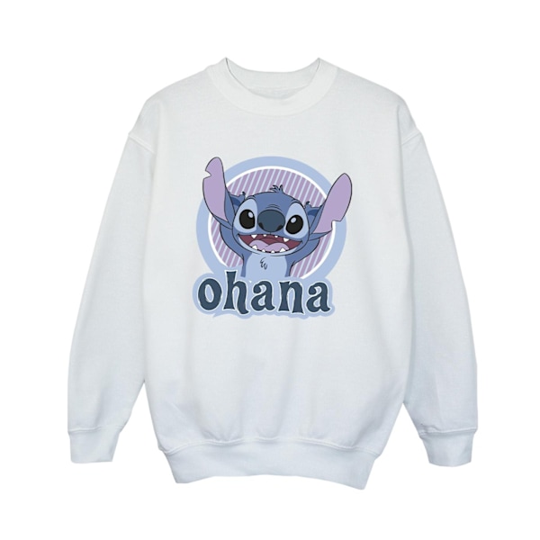 Disney Boys Lilo And Stitch Ohana Circle Sweatshirt 3-4 år W White 3-4 Years