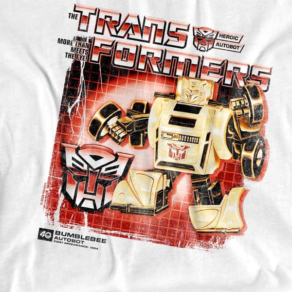 Transformers Herr Bumblebee Box 40-års T-shirt L Vit White L