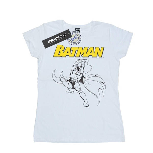 DC Comics Dam/Kvinnor Batman Jump Bomull T-shirt XXL Vit White XXL