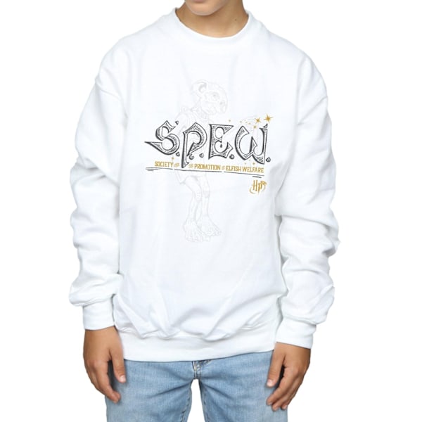 Harry Potter Boys Dobby Elfish Welfare Sweatshirt 9-11 år Vit White 9-11 Years