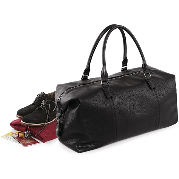Quadra NuHude Faux Läder Weekender Holdall Väska One Size Svart Black One Size