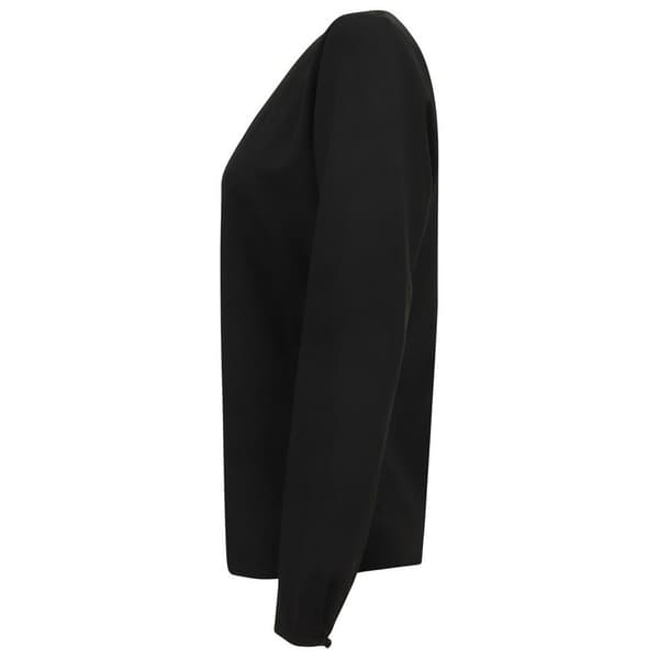 Henbury Dam/Damer Garn Plisserad Framtill Långärmad Blus L Bl Black L