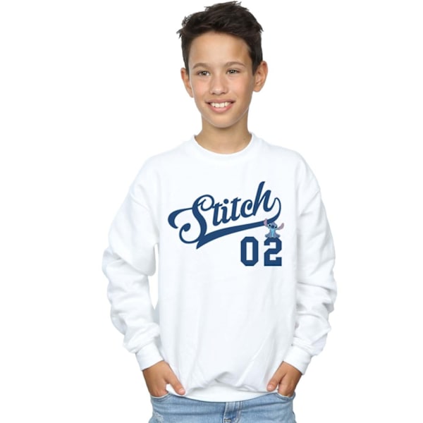 Disney Boys Lilo And Stitch Athletic Sweatshirt 7-8 År Vit White 7-8 Years