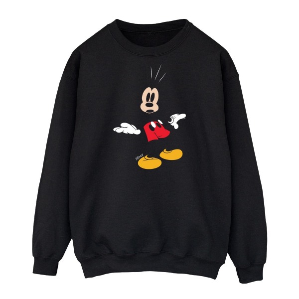 Disney herr Mickey Mouse Surprised Sweatshirt S svart Black S