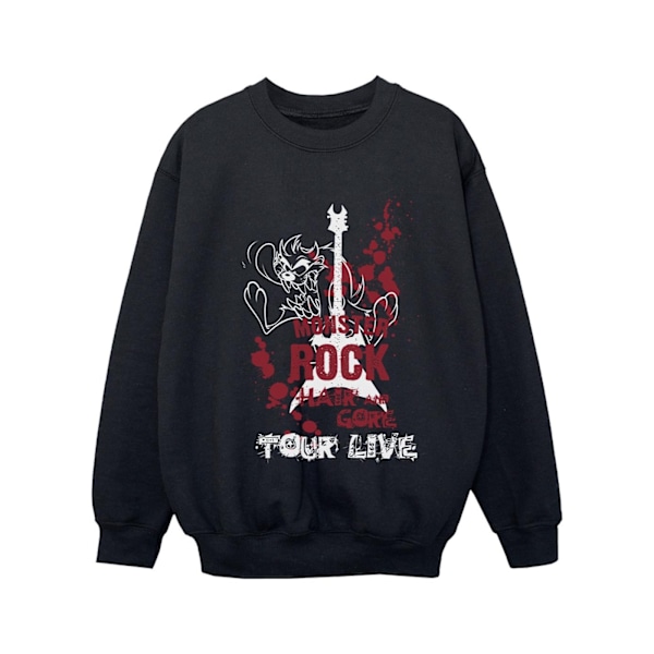 Looney Tunes Girls Taz Monster Rock Sweatshirt 7-8 år Svart Black 7-8 Years