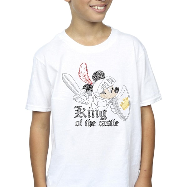 Disney Boys Mickey Mouse King Of The Castle T-Shirt 5-6 år W White 5-6 Years