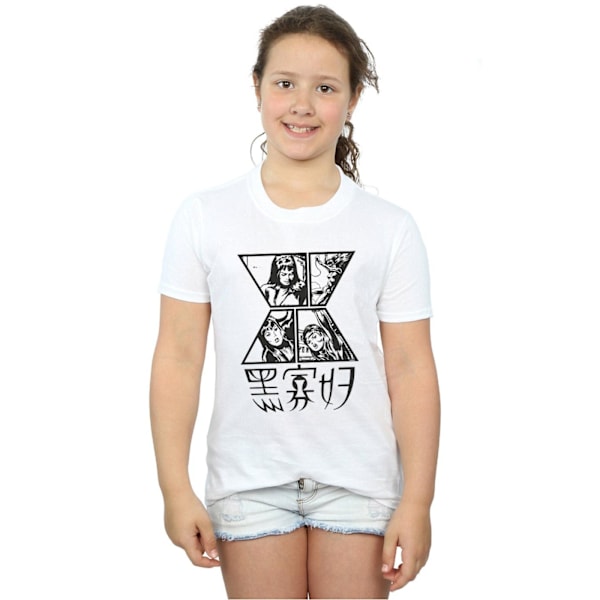 Marvel Girls Black Widow Symbol Bomull T-shirt 5-6 år Vit White 5-6 Years