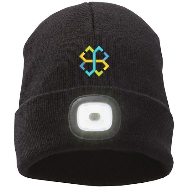 Elevate Unisex Vuxna Mighty LED Stickad Mössa One Size Svart Black One Size