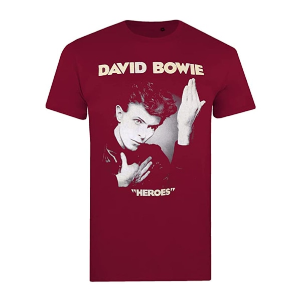David Bowie Herr We Can Be Heroes Just For One Day T-Shirt XXL Maroon XXL