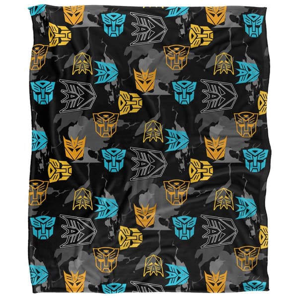 Transformers Filt med Upprepande Logotyp One Size Vit White One Size