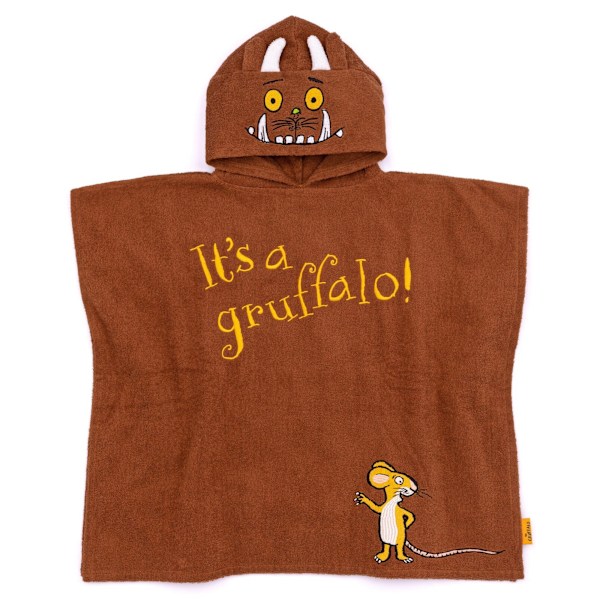 The Gruffalo Barn Poncho för barn i brun, one size Brown One Size