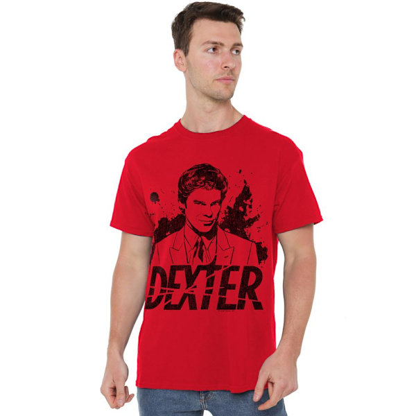 Dexter Herr Splatter T-Shirt L Röd Red L